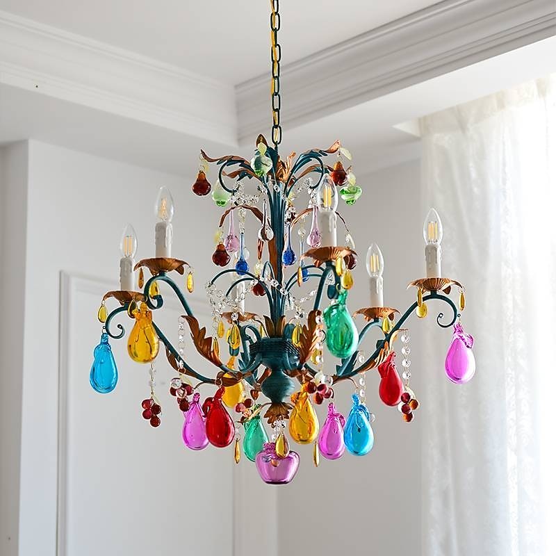 Vintage Crystal Candelabra Chandelier