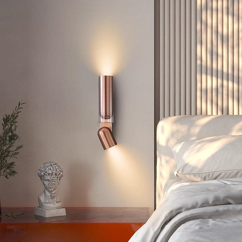 Glam Metal Cylinder Wall Light