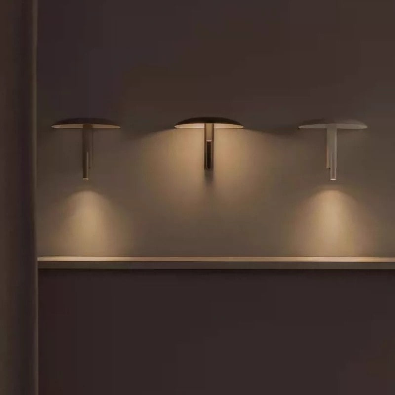 Modern Metal Mushroom Wall Light