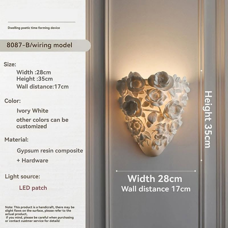 Modern Resin Flower Wall Light