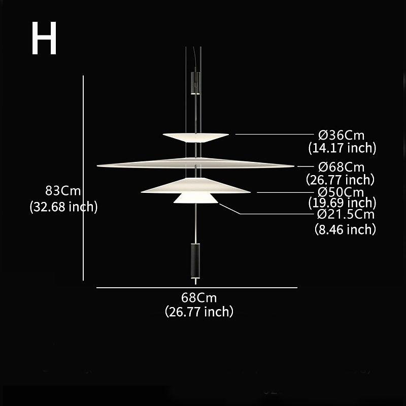 Modern Acrylic Saucer Pendant Light