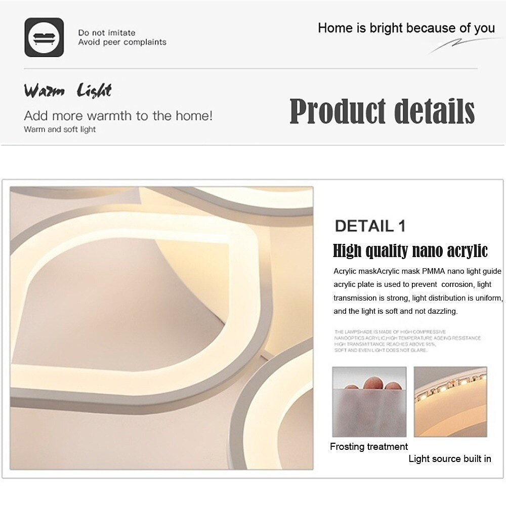 Modern Aluminum Leaf Ceiling Light
