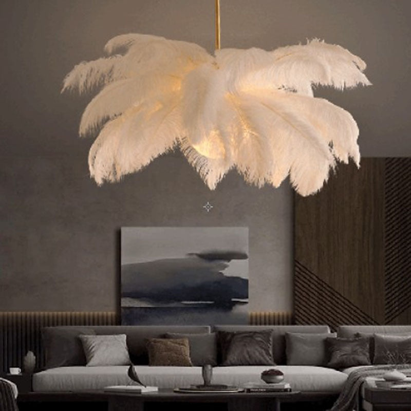 Glam Feather Feather Pendant Light