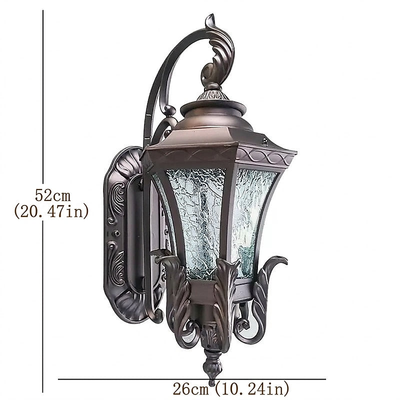 Vintage Glass Lantern Wall Light