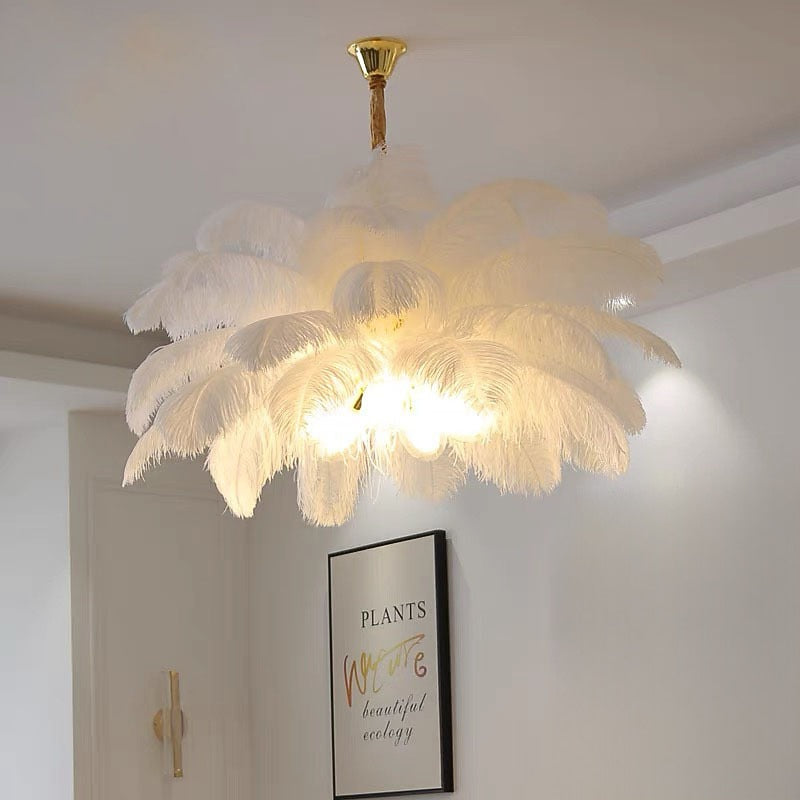 Glam Feather Feather Pendant Light
