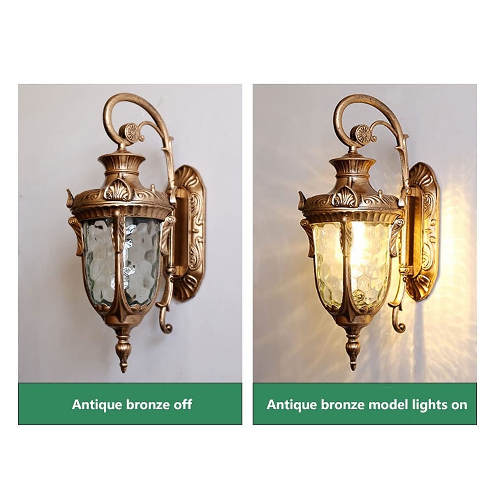 Vintage Glass Lantern Wall Light