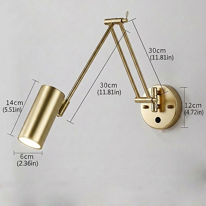 Industrial Metal Swing-Arm Wall Light