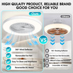 Deckenventilator-Leuchte aus Metall mit Ringventilator