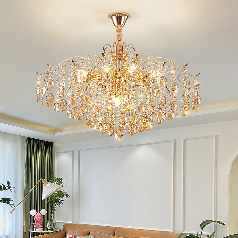 Modern Crystal Branch Chandelier