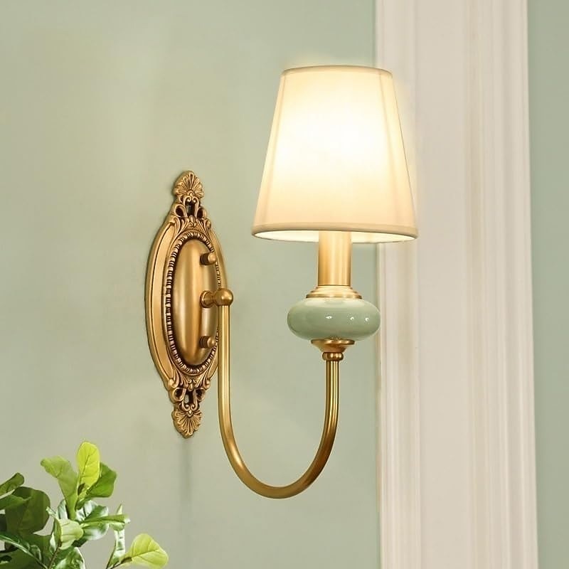 Vintage Fabric Double-Arm Wall Light