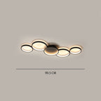 Deckenleuchte im modernen Metallring-Cluster-Design
