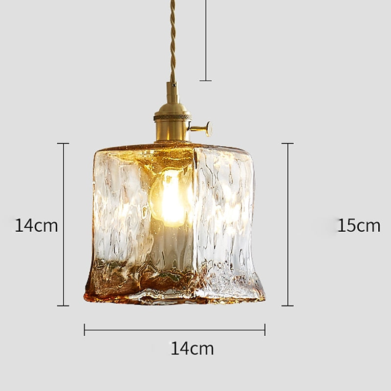 Modern Glass Drum Pendant Light