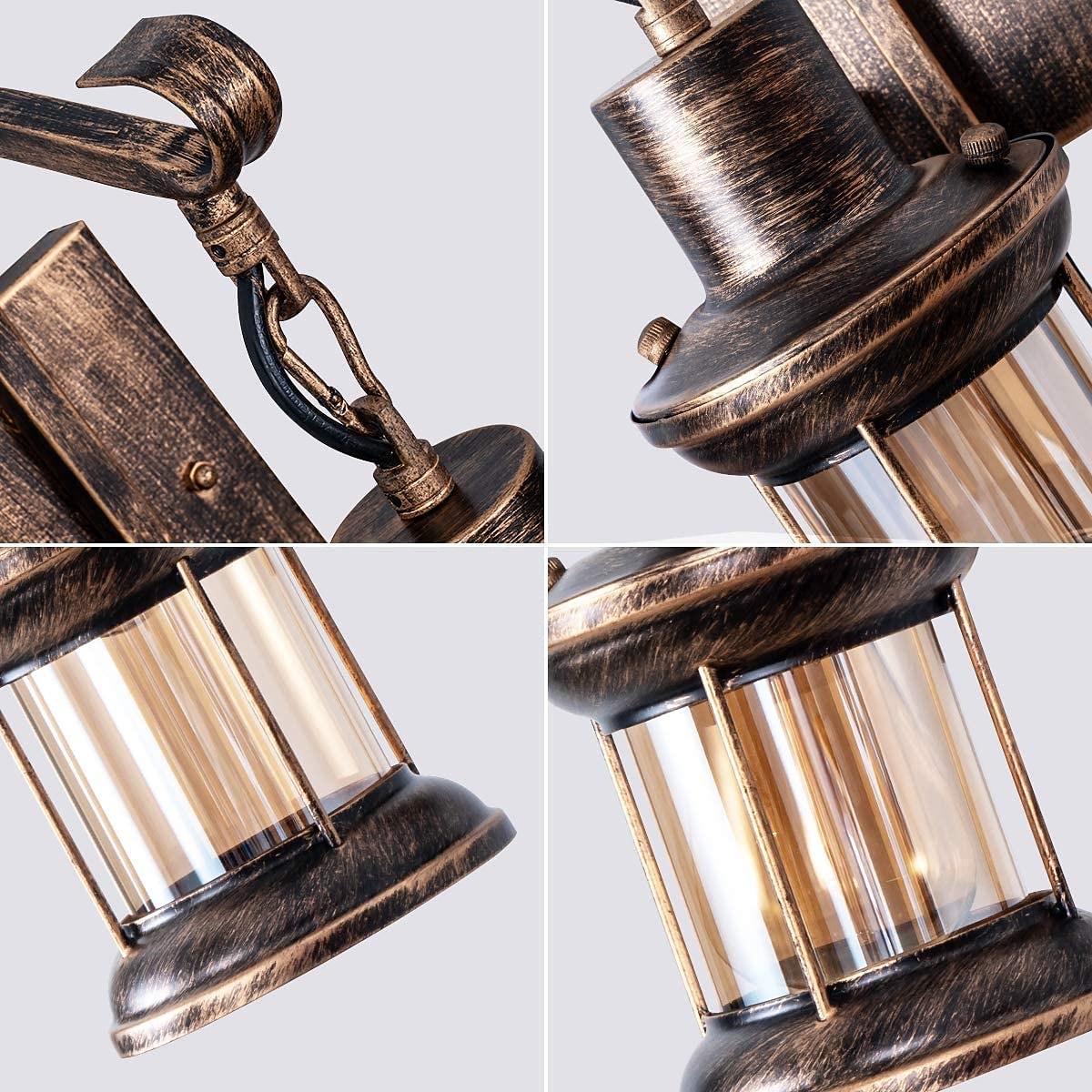Industrial Glass Cluster-Lantern Pendant Light