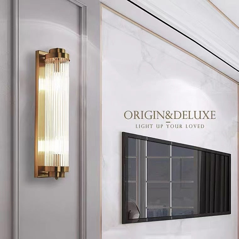 Modern Crystal Cylinder Wall Light