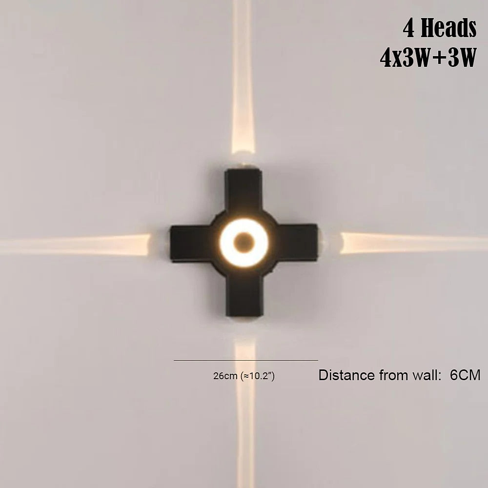 Modern Metal Cross-Beam Wall Light