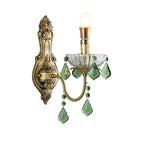 Wandleuchte, Kandelaber aus Vintage-Glas