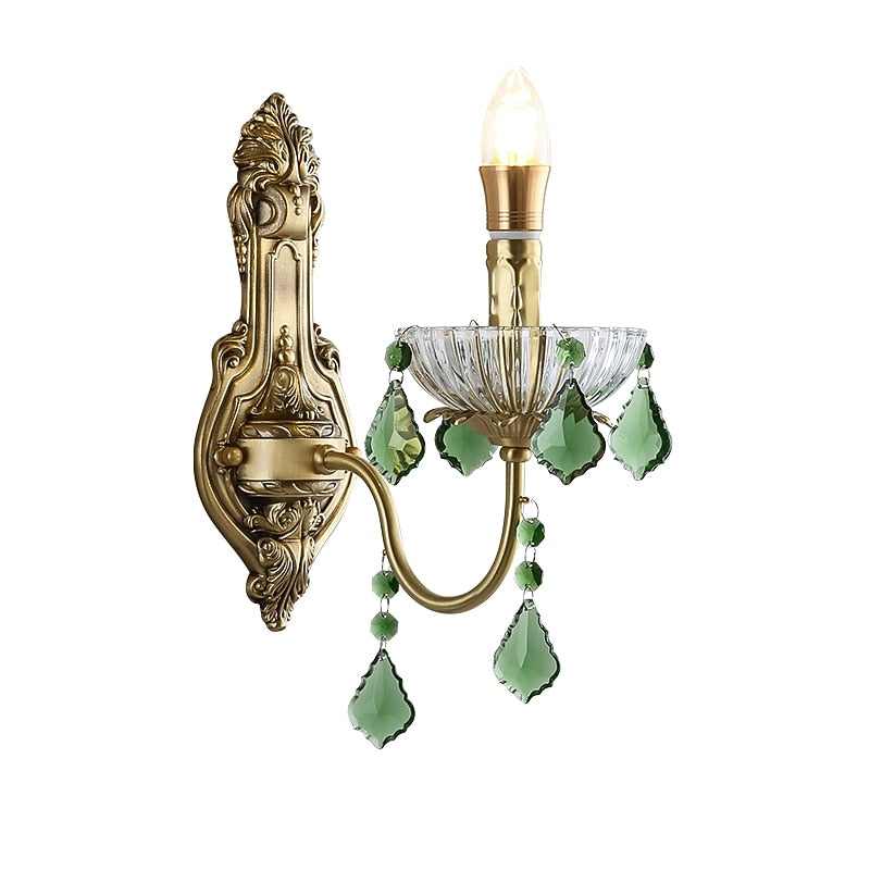 Vintage Glass Candelabra Wall Light