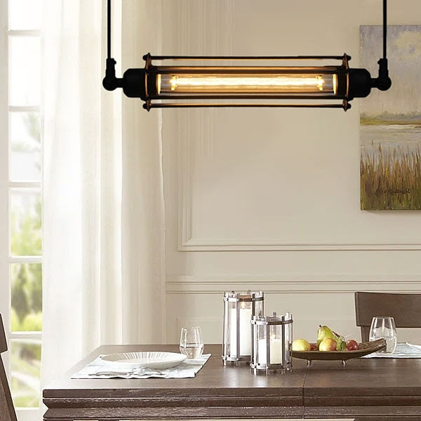 Industrial Metal Linear Pendant Light