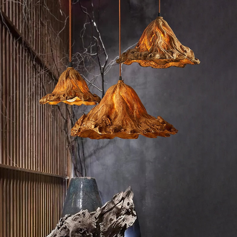 Wabi-Sabi Resin Organic Pendant Light