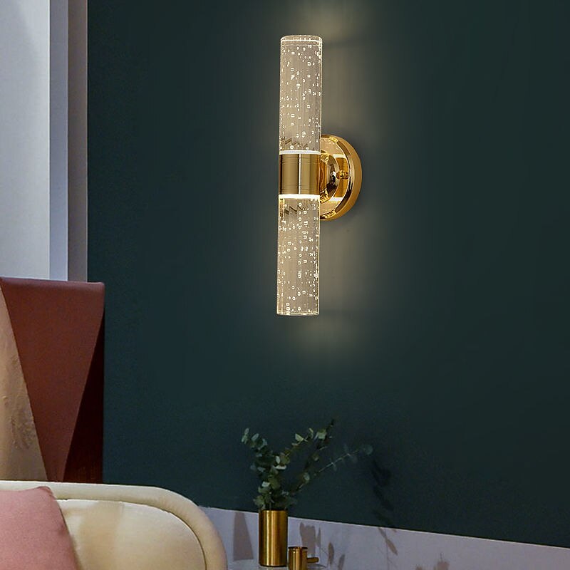Modern Crystal Cylinder Vanity Light