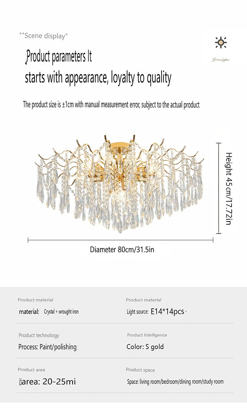 Modern Crystal Rectangle Chandelier