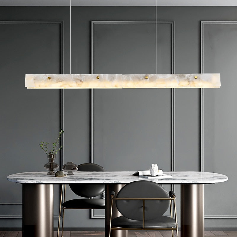 Vintage Marble Linear Pendant Light