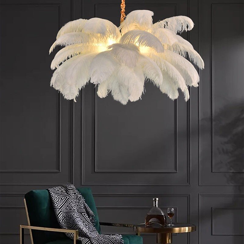 Glam Feather Feather Pendant Light
