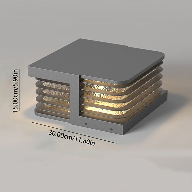Modern Metal Square Post Light