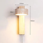 Wabi-Sabi Travertine Shield Wall Light