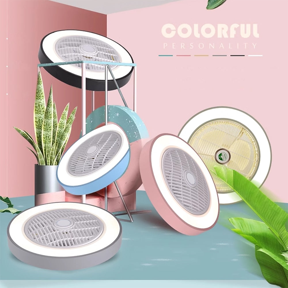 Modern Metal Ring-Fan Ceiling Fan Light