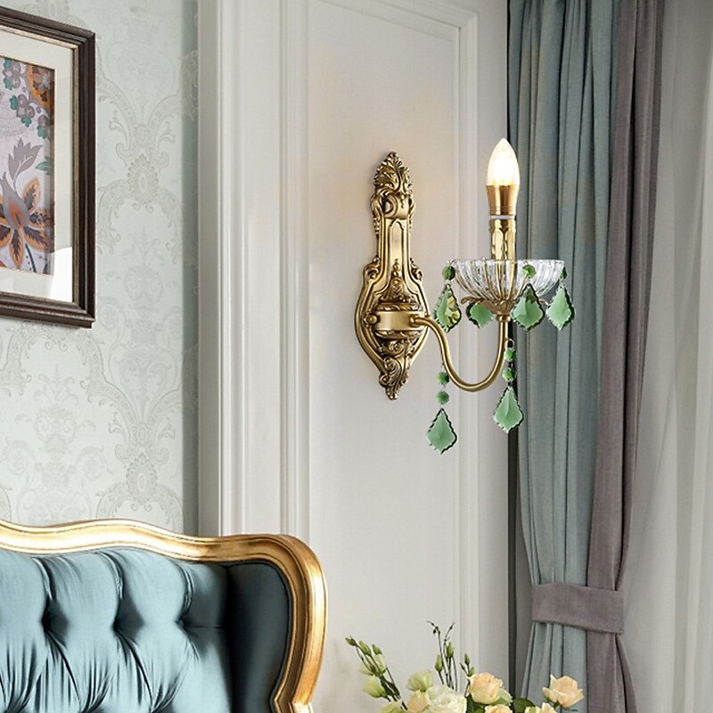 Vintage Glass Candelabra Wall Light