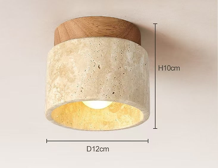 Wabi-Sabi Metal Cylinder Ceiling Light