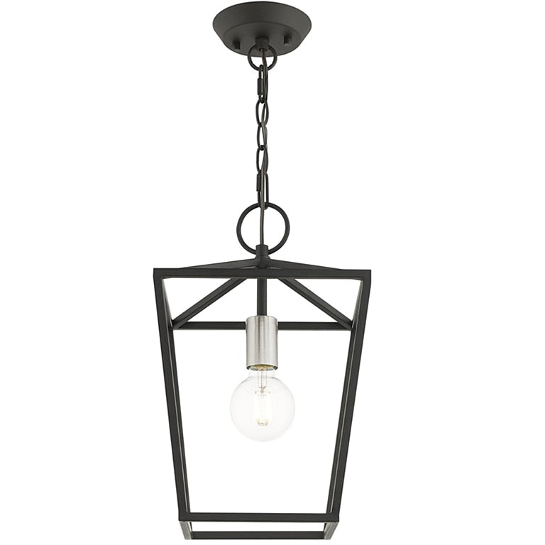 Rustic Metal Lantern Pendant Light
