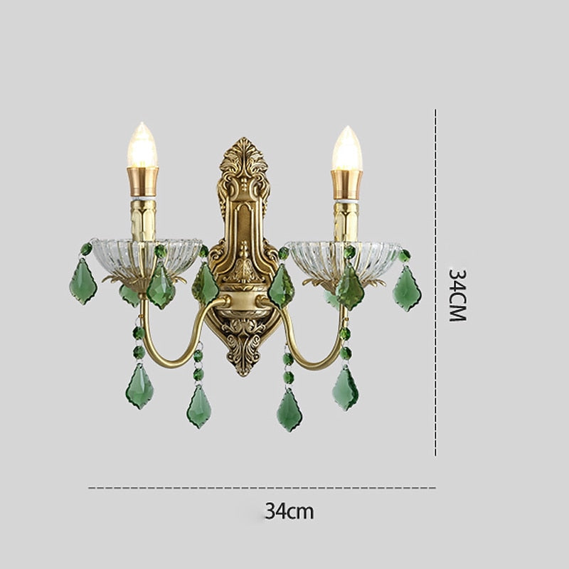 Vintage Glass Candelabra Wall Light