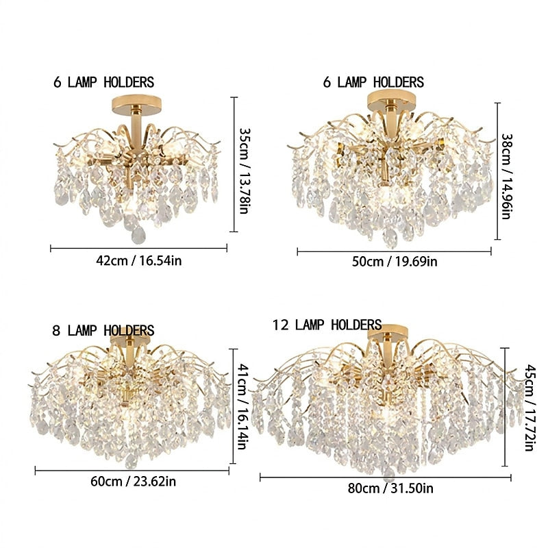 Glam Crystal Branch Chandelier