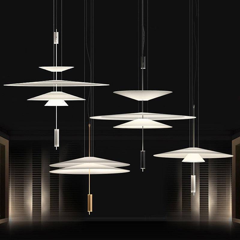 Modern Acrylic Saucer Pendant Light