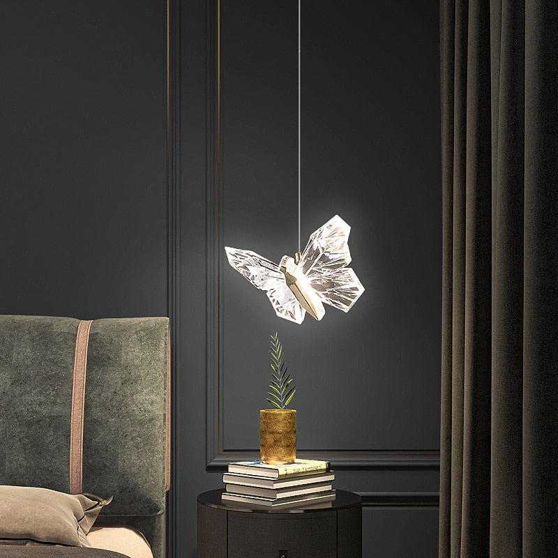 Modern Acrylic Butterfly Pendant Light