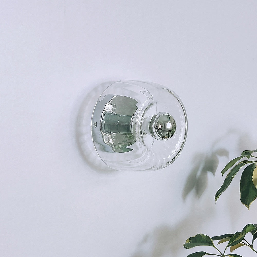 Modern Glass Sunburst Wall Light