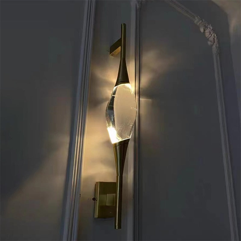 Modern Glass Leaf Wall Light