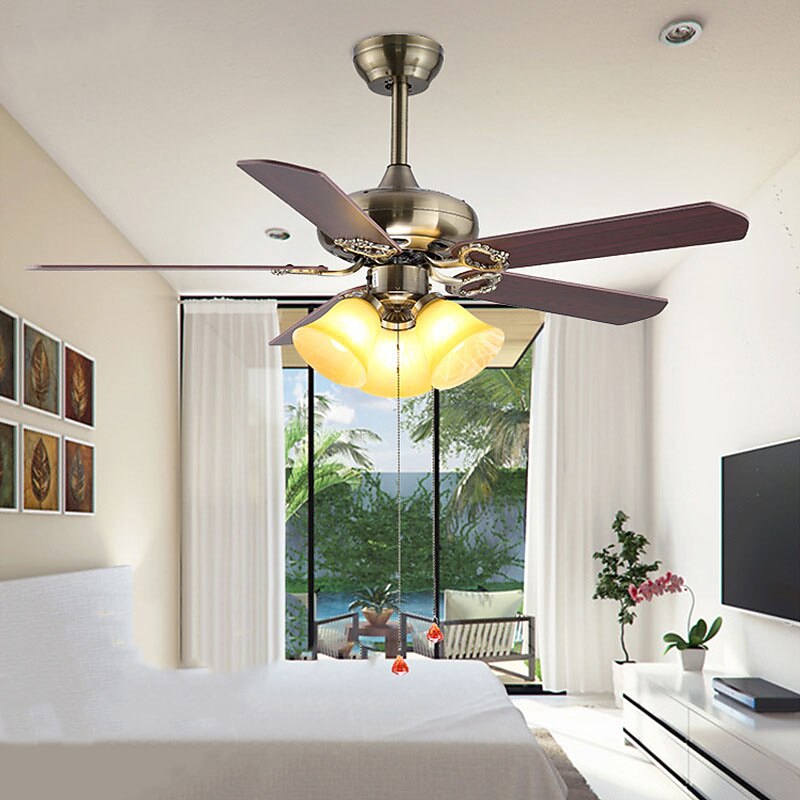 Industrial Metal Blade-Fan Ceiling Fan Light