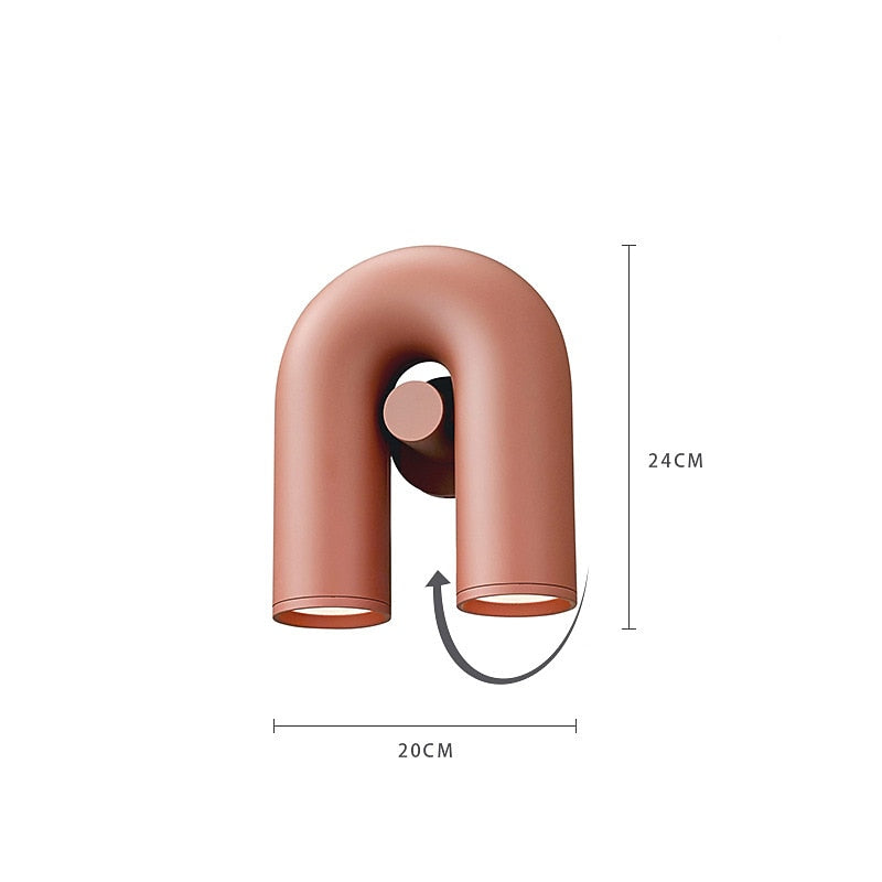 Modern Metal U-Shaped Wall Light