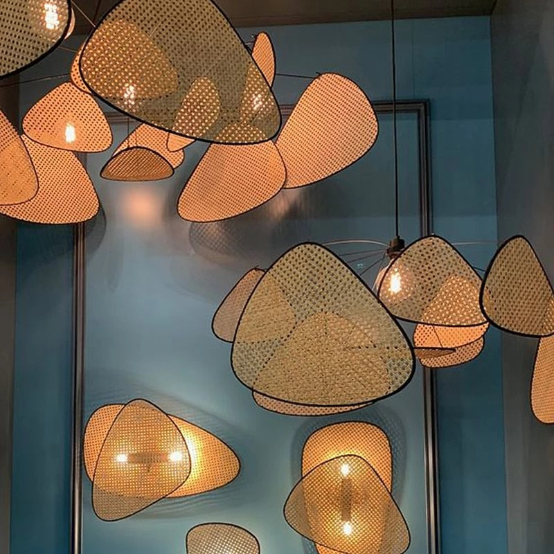 Rustic Metal Petal Pendant Light