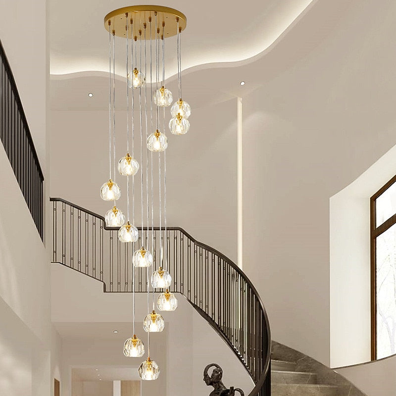 Modern Glass Cascade Chandelier