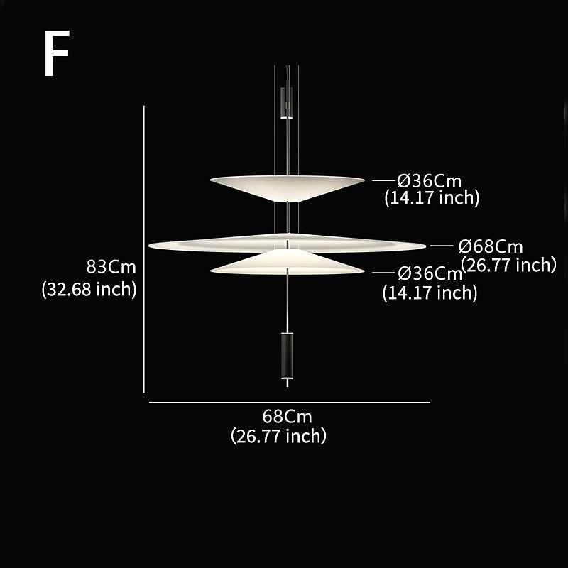 Modern Acrylic Saucer Pendant Light