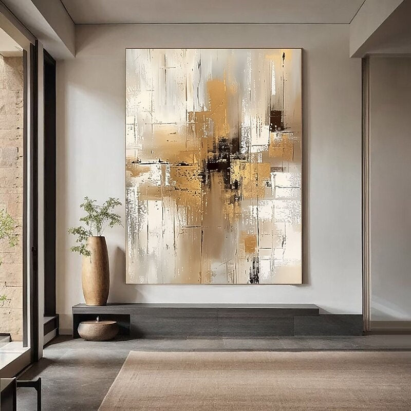 Gold Veil Abstract Painting