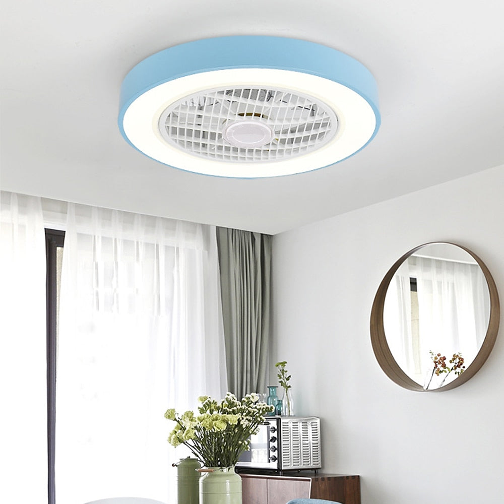 Modern Metal Ring-Fan Ceiling Fan Light