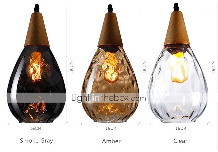 Modern Glass Teardrop Pendant Light