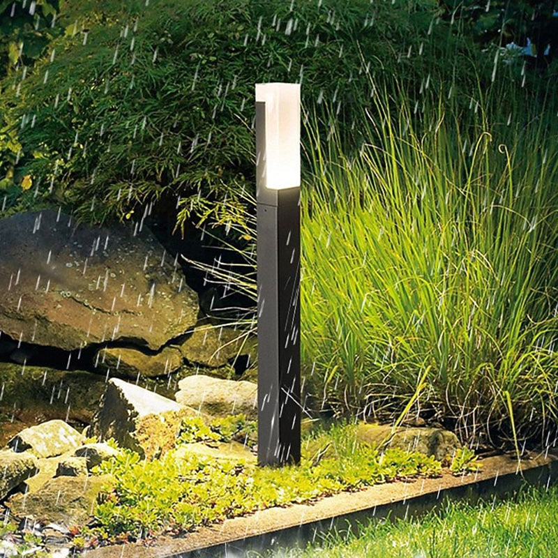 Modern Metal Bollard Post Light
