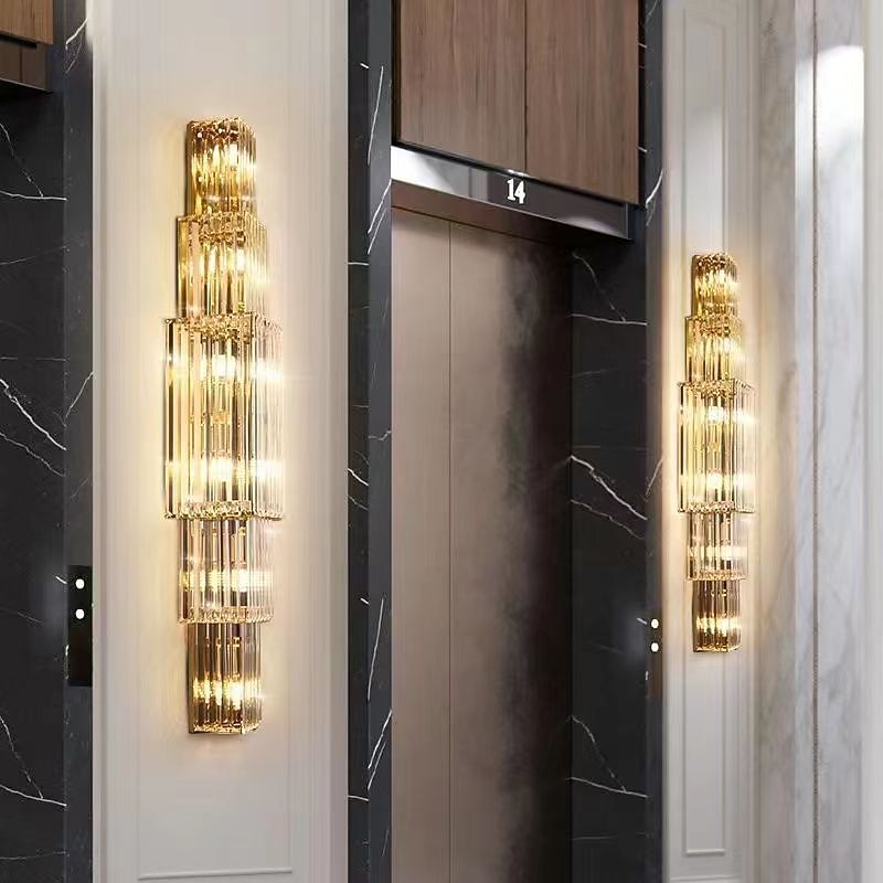 Glam Crystal Linear Wall Light