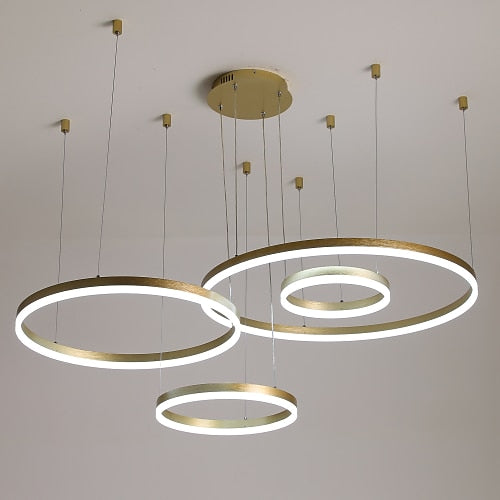 Modern Metal Ring Chandelier